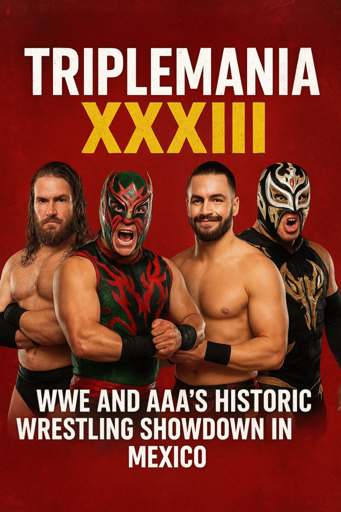 Triplemania XXXIII 2025 WWE and AAA wrestling showdown poster